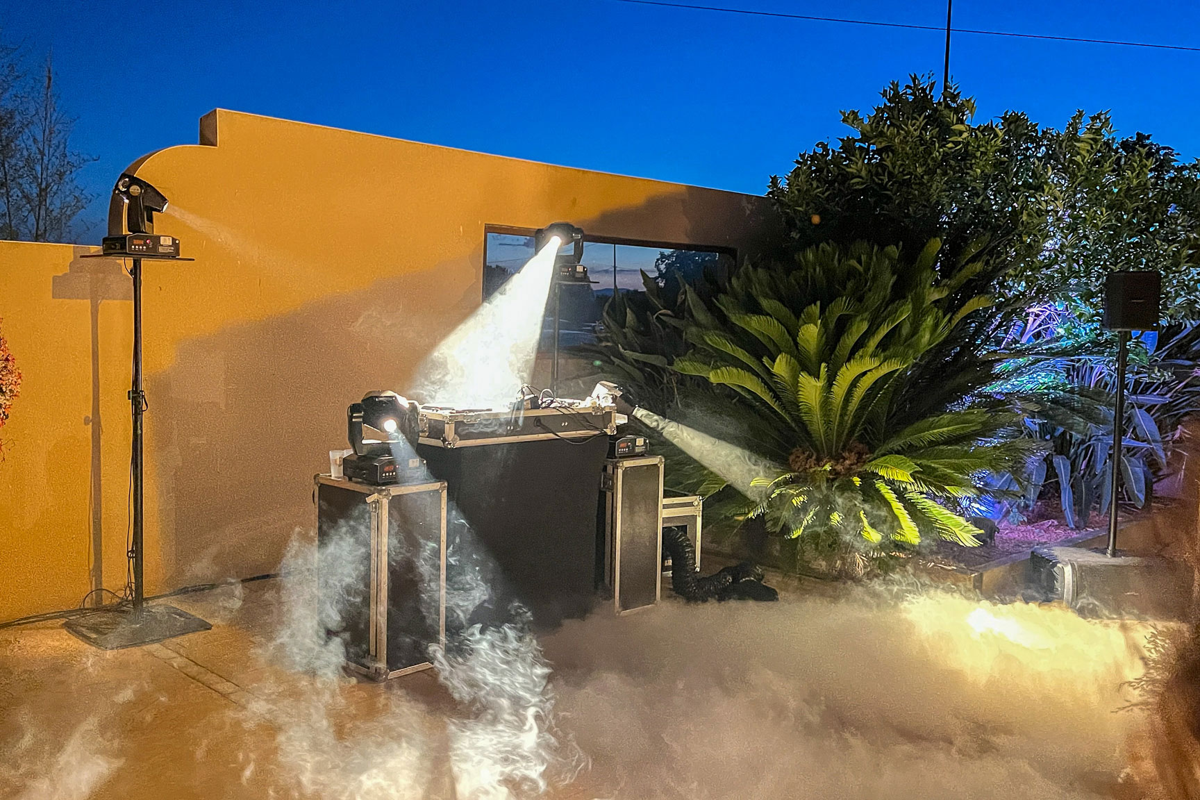 Fumée au sol mariage